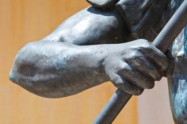 Detalhe de uma estátua de bronze . — Fotografia de Stock