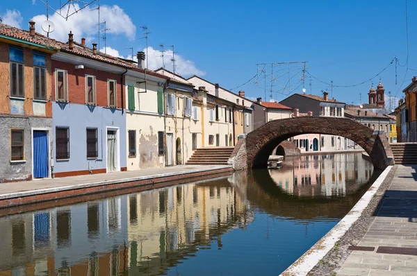 Comacchio görünümü. Emilia-Romagna. İtalya. — Stok fotoğraf
