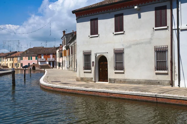 Widok comacchio. Emilia-Romania. Włochy. — Zdjęcie stockowe