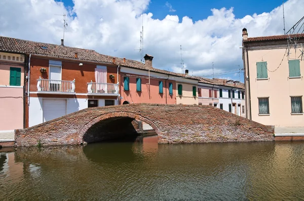 Sisti Brücke. comacchio. Emilia-Romagna. Italien. — Stockfoto