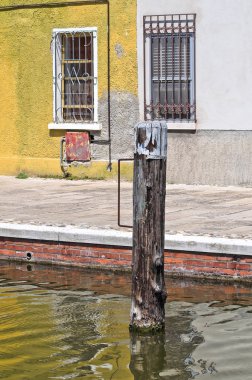 comacchio görünümü. Emilia-Romagna. İtalya.