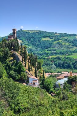 Saat Kulesi. Brisighella. Emilia-Romagna. İtalya.