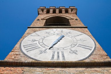 Saat Kulesi. Brisighella. Emilia-Romagna. İtalya.