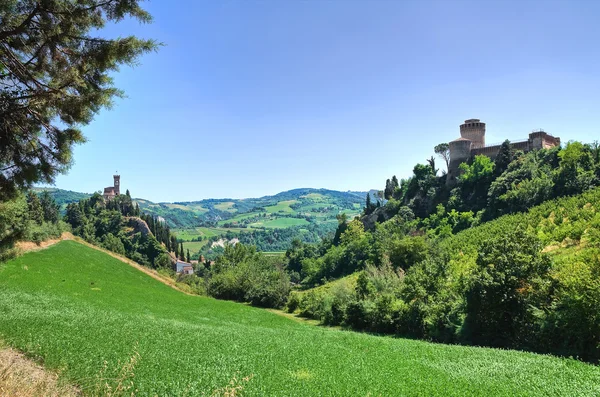 Brisighella 的全景视图。艾米利亚-罗马涅。意大利. — 图库照片