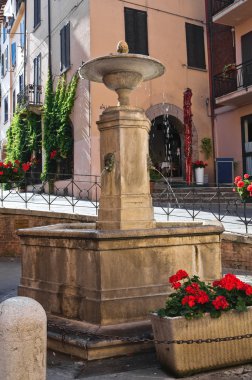 tarihi çeşme. Brisighella. Emilia-Romagna. İtalya.