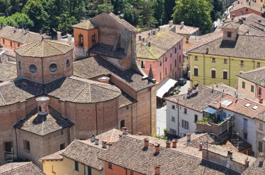 Panoramic view of Brisighella. Emilia-Romagna. Italy. clipart