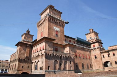 estense Kalesi. Ferrara. Emilia-Romagna. İtalya.