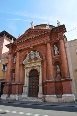 Kilise st. Carlo. Ferrara. Emilia-Romagna. İtalya.