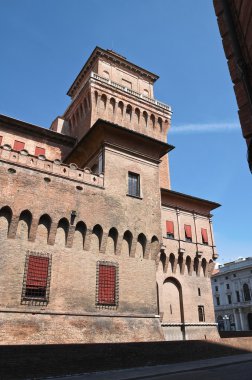 estense Kalesi. Ferrara. Emilia-Romagna. İtalya.