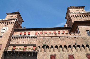 estense Kalesi. Ferrara. Emilia-Romagna. İtalya.