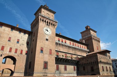 estense Kalesi. Ferrara. Emilia-Romagna. İtalya.