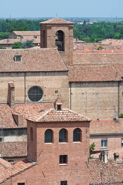 ferrara panoramik manzaralı. Emilia-Romagna. İtalya.