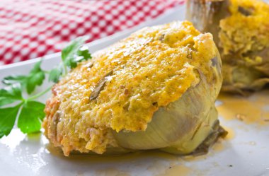 Stuffed artichokes. clipart