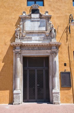 estense hall girişi. Ferrara. Emilia-Romagna. İtalya.