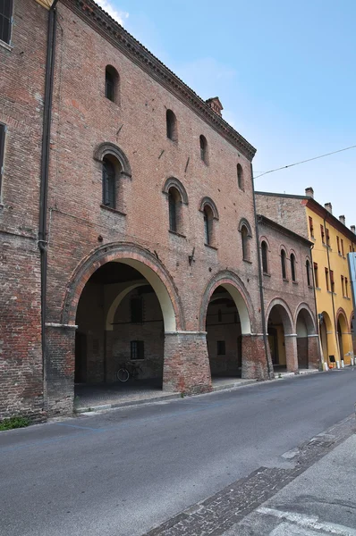 Uličky. Ferrara. Emilia-Romagna. Itálie. — Stock fotografie