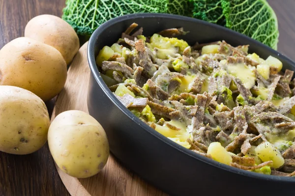 stock image Pizzoccheri, italian homemade pasta.