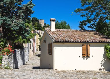 alleyway. Montebello. Emilia-Romagna. İtalya.