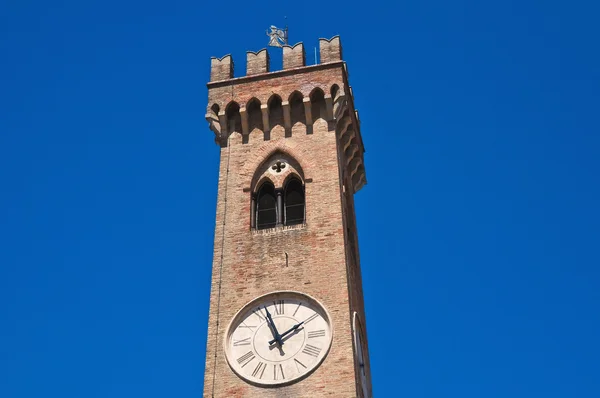 Belltower. Santarcangelo de Romagna. Emilia-Romagna. Itália . — Fotografia de Stock