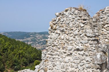 monte sant'angelo Kalesi. Puglia. İtalya.