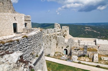 monte sant'angelo Kalesi. Puglia. İtalya.