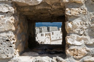 monte sant'angelo Kalesi. Puglia. İtalya.