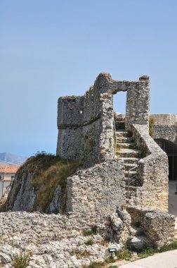 monte sant'angelo Kalesi. Puglia. İtalya.