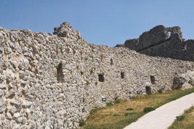 monte sant'angelo Kalesi. Puglia. İtalya.