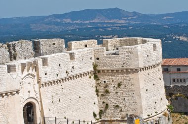 monte sant'angelo Kalesi. Puglia. İtalya.