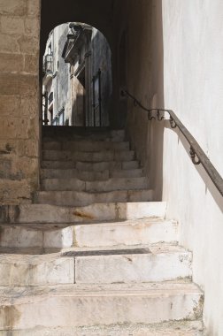 alleyway. Monte sant'angelo. Puglia. İtalya.