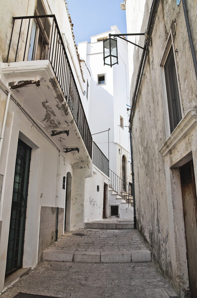 Alleyway. Monte Sant'Angelo. Puglia. Italy.