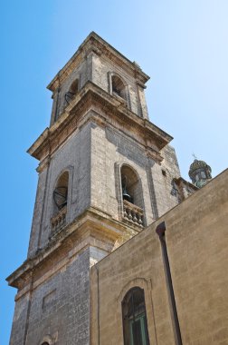 Belltower katedral bazilika. Oria. Puglia. İtalya.