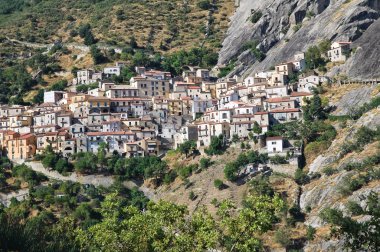 panoramik castelmezzano. Basilicata. İtalya.