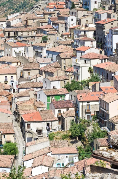 Panoramablick auf Pietrapertosa. Basilikata. Italien. — Stockfoto