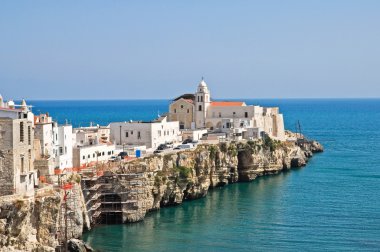 vieste panoramik manzaralı. Puglia. İtalya.