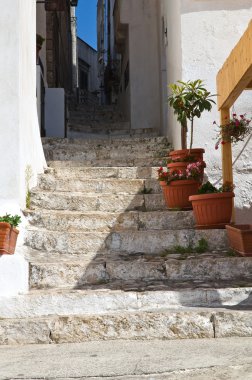 alleyway. Peschici. Puglia. İtalya.