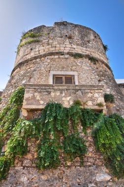 Bridge Tower. Peschici. Puglia. Italy. clipart