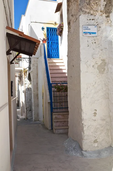 Para o beco. Peschici. Puglia. Itália . — Fotografia de Stock