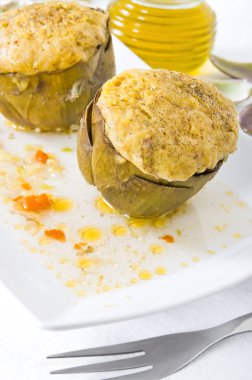 Stuffed artichokes. clipart