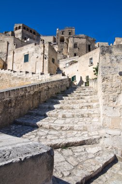 alleyway. Sassi matera. Basilicata. İtalya.