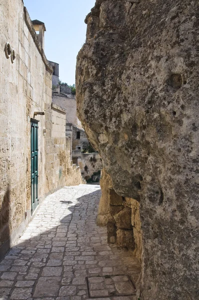 Alleyway. Sassi of Matera. Basilicata. Italy. — Stock Photo, Image