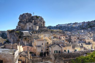 Madonna de Idris. Sassi of Matera. Basilicata. Italy. clipart