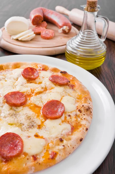Pepperoni Pizza. — Stock Photo, Image