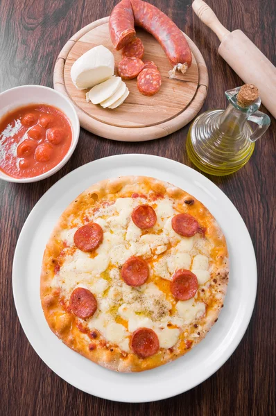 Pepperoni Pizza. — Stock Photo, Image