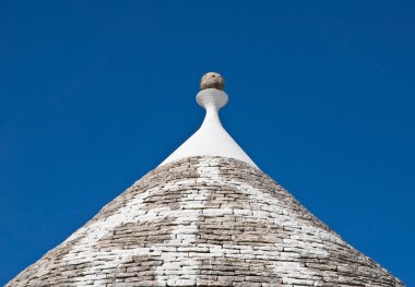 Alberobello 'nun çardağı. Puglia. İtalya..