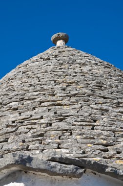 Alberobello 'nun çardağı. Puglia. İtalya..