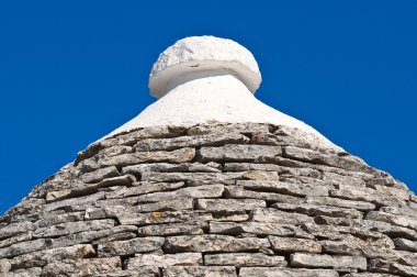 Alberobello 'nun çardağı. Puglia. İtalya..