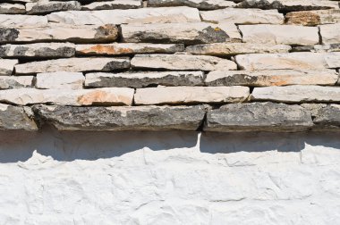 Alberobello 'nun çardağı. Puglia. İtalya..