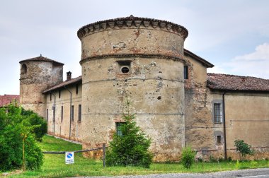 folignano Castle. Ponte dell'OLIO. Emilia-Romagna. İtalya.