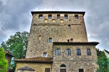 Malaspina dal verme castle. Bobbio. Emilia-Romagna. İtalya.