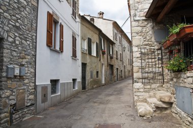 alleyway. Bobbio. Emilia-Romagna. İtalya.